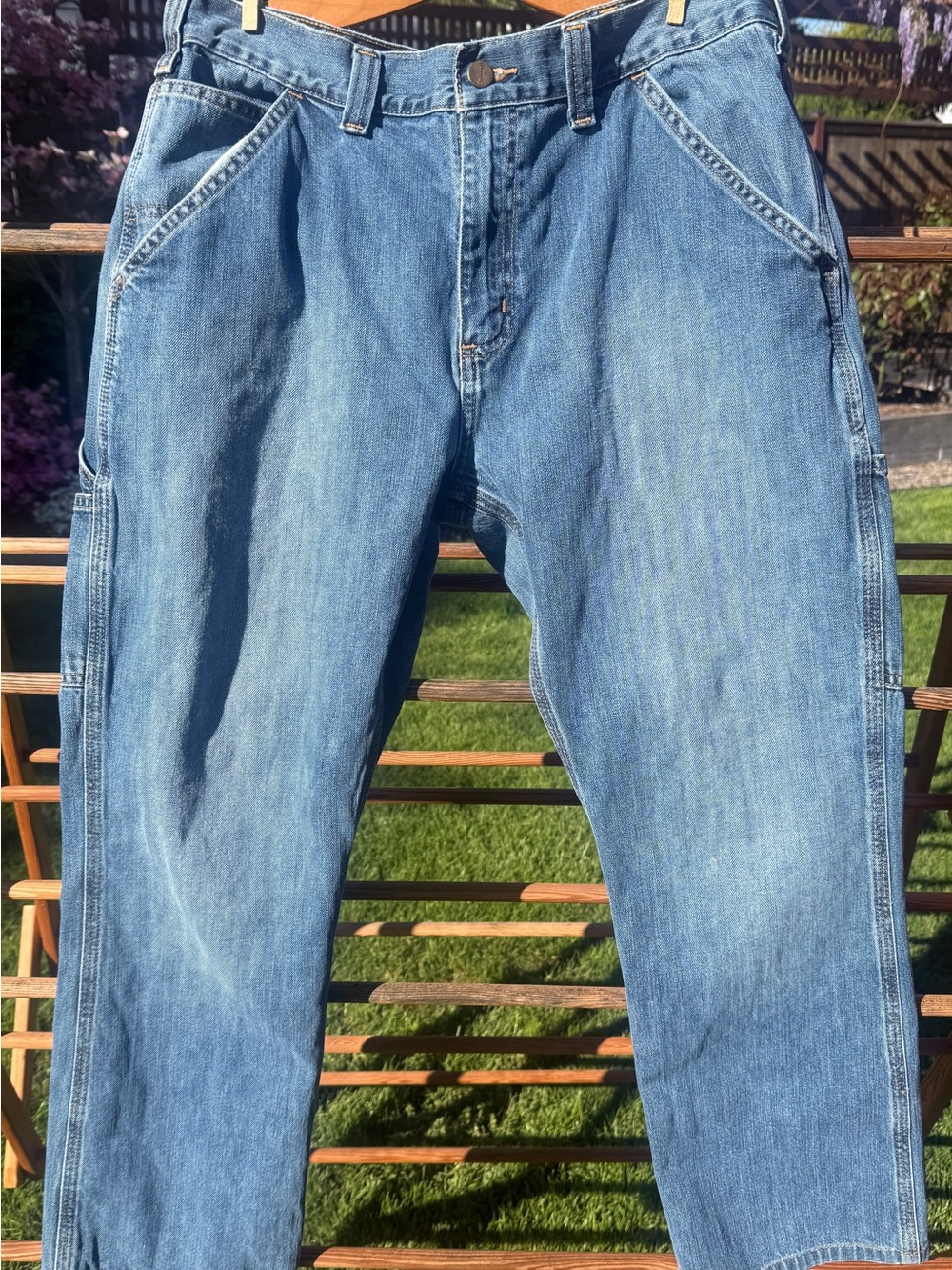 Carhartt Men's Light Blue Relaxed Denim Jeans